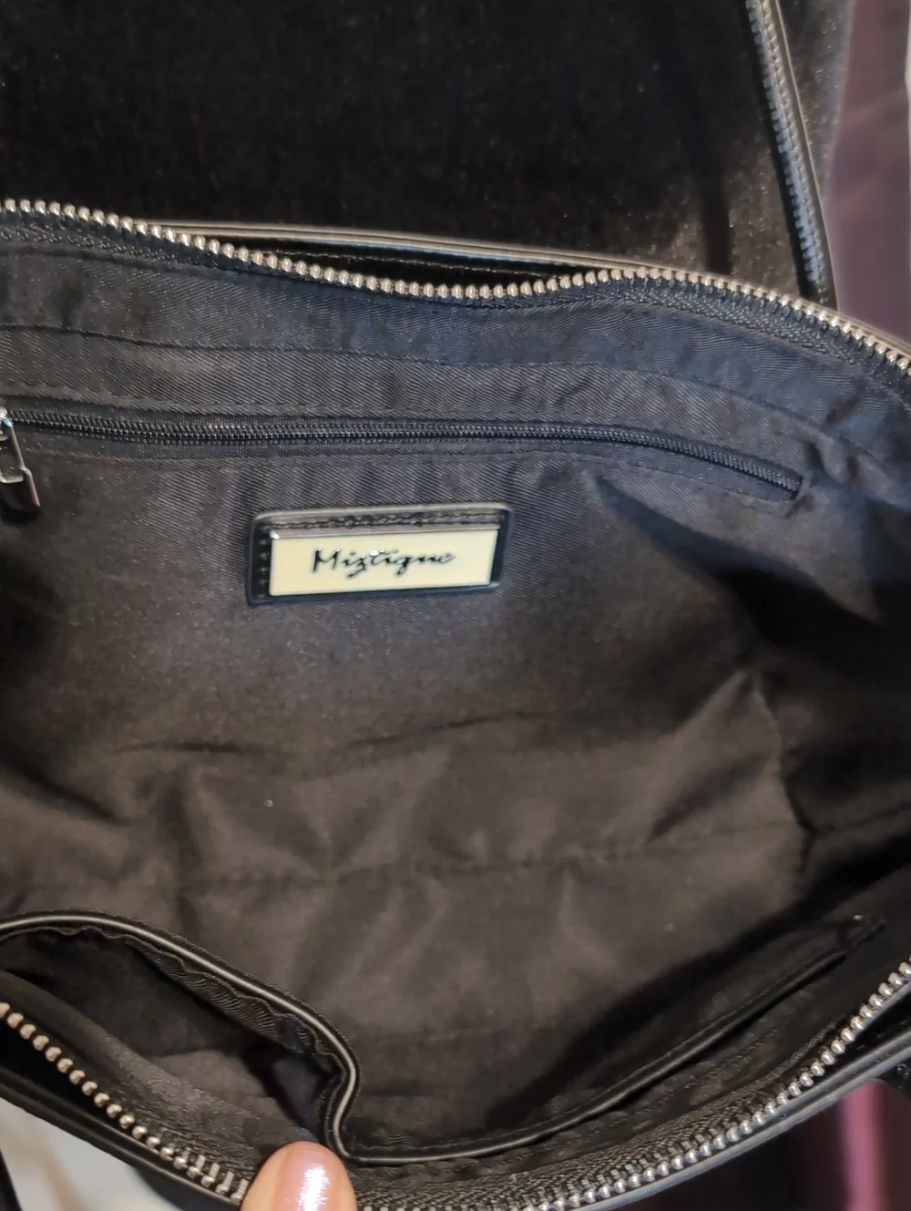 Miztique Classic Black Pebbled Shoulder Bag - Vegan Leather